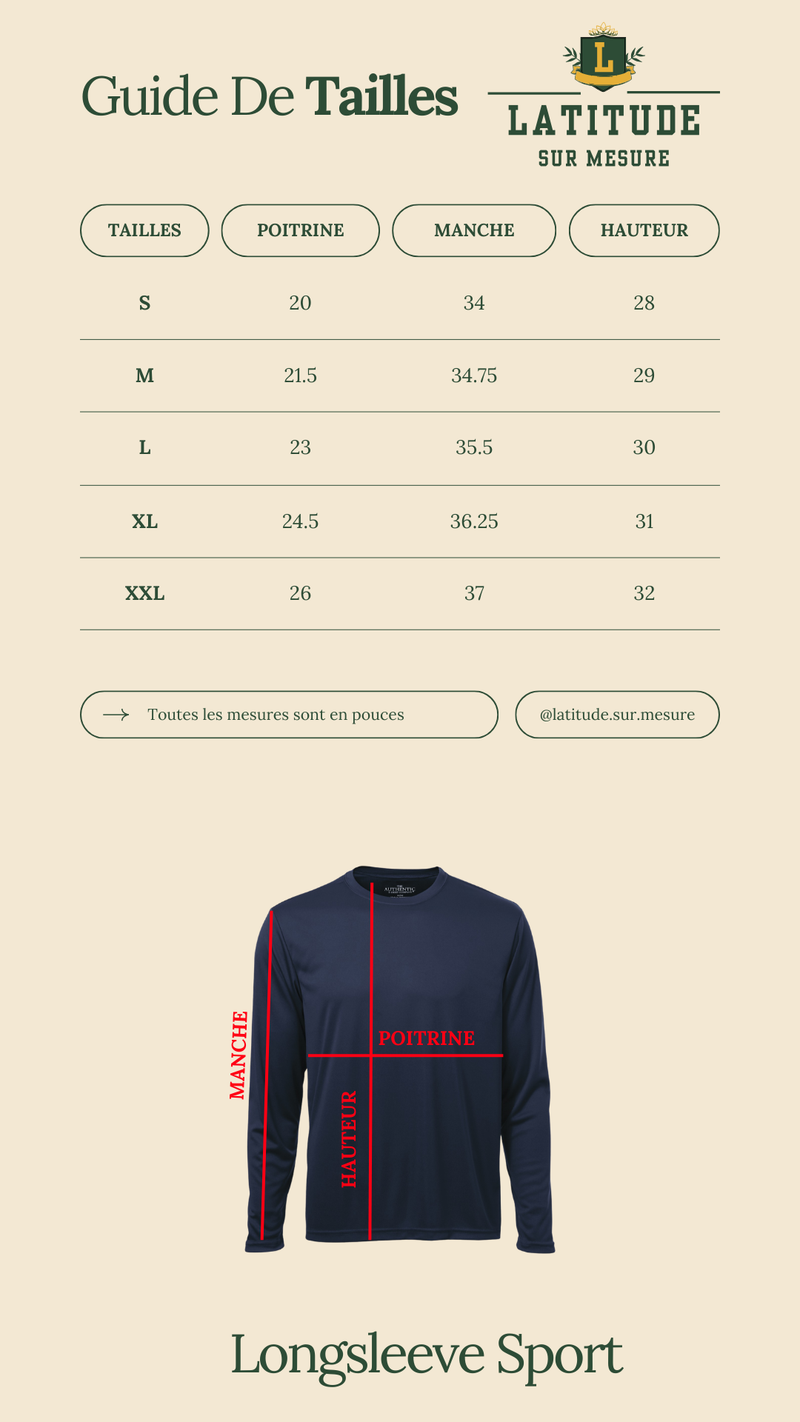 REKINUL - Longsleeve Sport – Latitude Sur Mesure